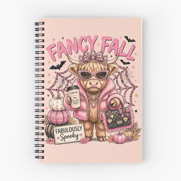 Item preview, Fancy Fall Pink Highland Cow Fabulously Spooky designed and sold by BreezifyDesignStudio.