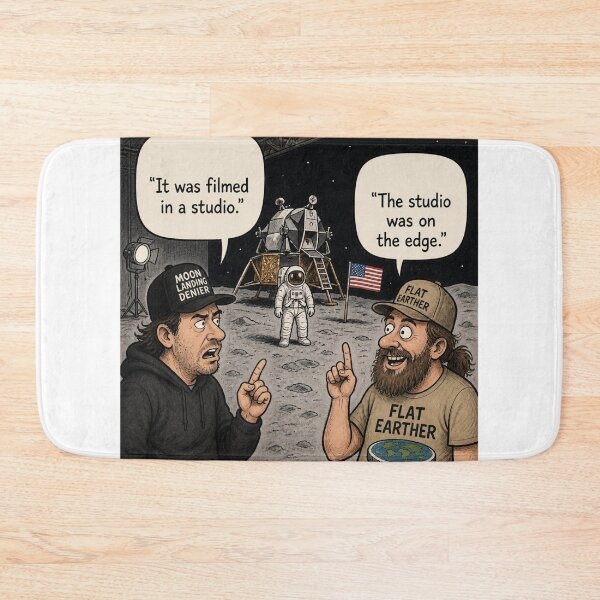 Item preview, Moon Landing Denier / Flat Earther designed and sold by CinemaChronik.