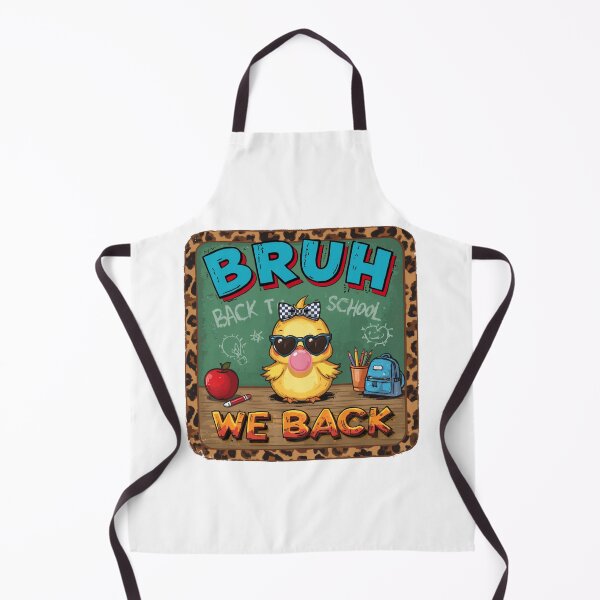 Item preview, Bruh We Back Chick School Leopard Frame designed and sold by Oddifys.