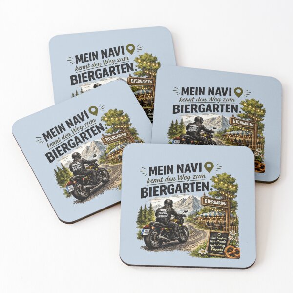 Item preview, Funny Bavarian Motorcycle Design – "Mein Navi kennt den Weg zum Biergarten" designed and sold by Alpine-Ink.