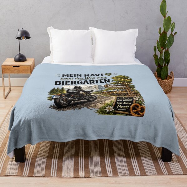 Item preview, Funny Bavarian Motorcycle Design – "Mein Navi kennt den Weg zum Biergarten" designed and sold by Alpine-Ink.