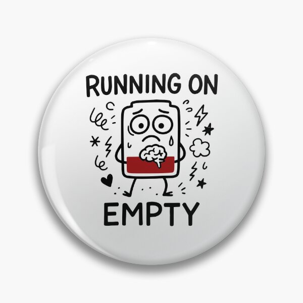 Item preview, Funny Running On Empty Low Battery designed and sold by gunaone-design.