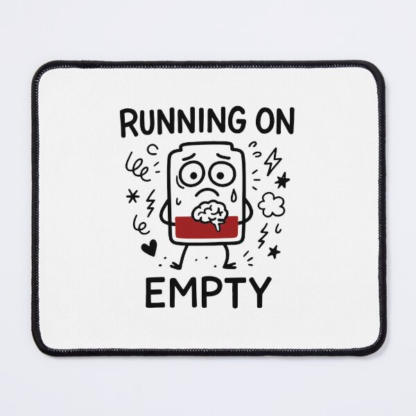 Item preview, Funny Running On Empty Low Battery designed and sold by gunaone-design.