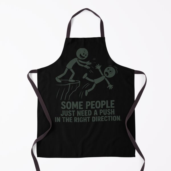 Item preview, Some People Just Need a Push in the Right Direction Funny Dark Humor Sarcastic Cliff Cartoon designed and sold by Ladys-Gents.
