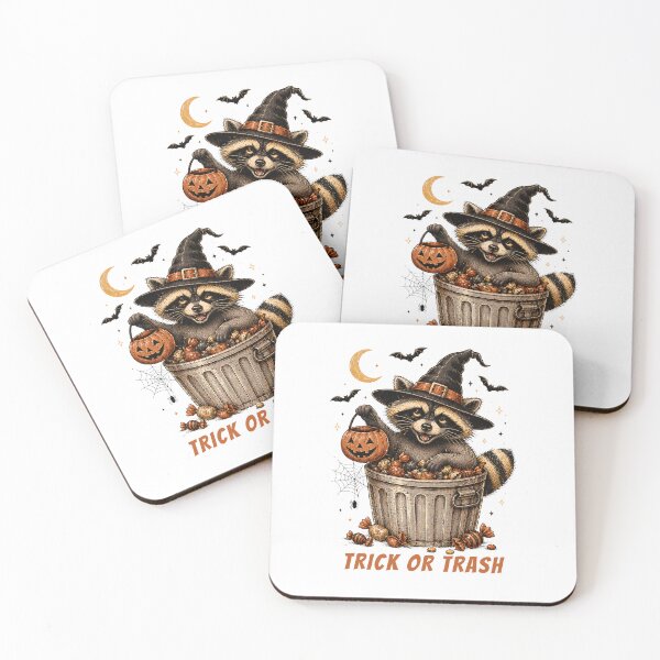 Item preview, Trick or Trash – Funny Halloween Raccoon designed and sold by DonnaByPT.