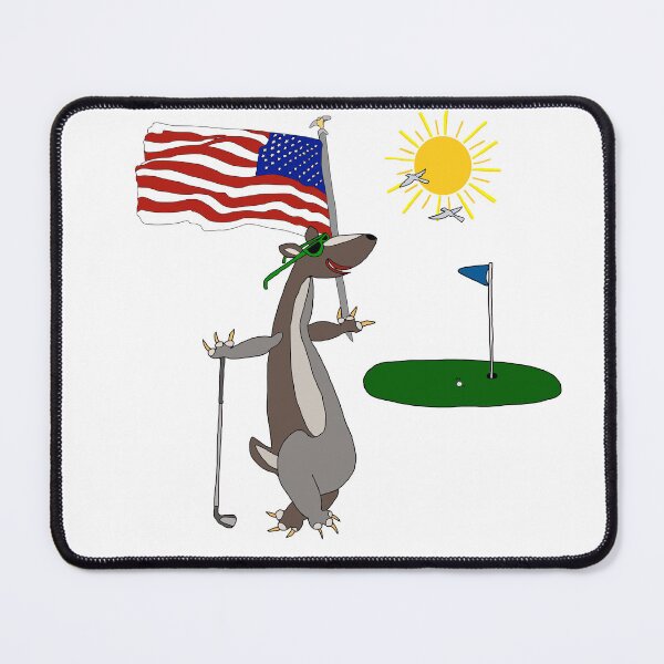 Item preview, Fun Animal Art - Golfing Badger designed and sold by Colleen Macomber.