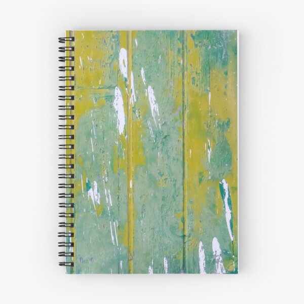 Item preview, Weathered Green and Yellow Painted Wood Texture With White Paint Splatters and Distressed Vertical Panels designed and sold by Nmallia.