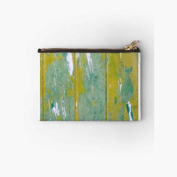 Item preview, Weathered Green and Yellow Painted Wood Texture With White Paint Splatters and Distressed Vertical Panels designed and sold by Nmallia.