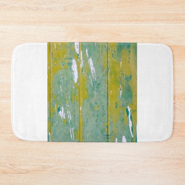 Item preview, Weathered Green and Yellow Painted Wood Texture With White Paint Splatters and Distressed Vertical Panels designed and sold by Nmallia.