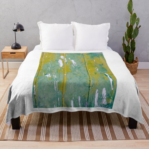 Item preview, Weathered Green and Yellow Painted Wood Texture With White Paint Splatters and Distressed Vertical Panels designed and sold by Nmallia.
