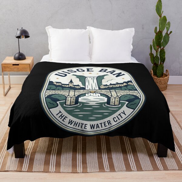 Item preview, Vintage Travel Emblem Uisge Ban Waterfall City designed and sold by k3rstman1.