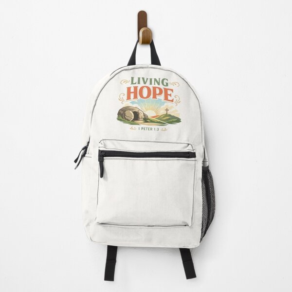 Item preview, Living Hope Christian Resurrection Sunrise – 1 Peter 1:3 Bible Verse Art designed and sold by stylishdzign.