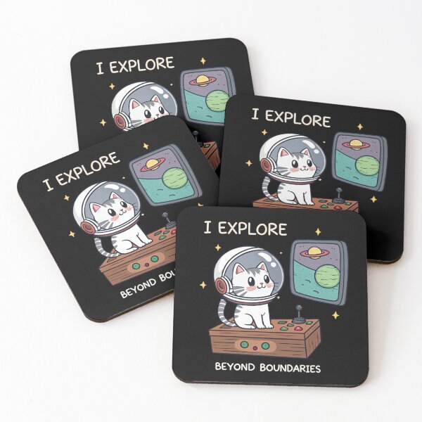 Item preview, Space Cat Astronaut Shirt – I Explore Beyond Boundaries Galaxy Art designed and sold by the science zoo.