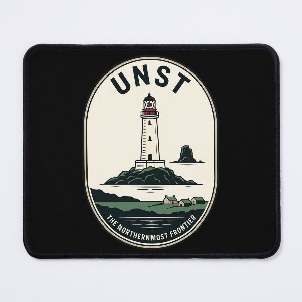 Item preview, Unst Shetland Islands Vintage Travel Emblem Lighthouse designed and sold by k3rstman1.