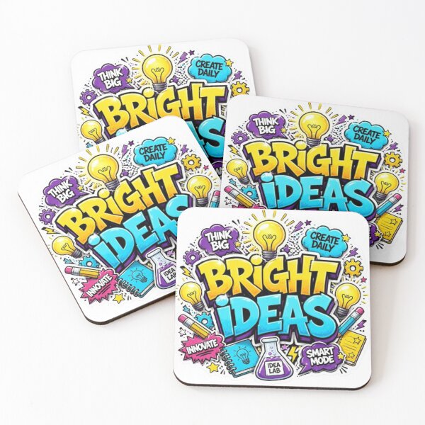 Item preview, BRIGHT IDEAS Graffiti Sticker | Creative Mind Typography | Colorful Artist Notebook & Laptop Decal designed and sold by Stylestickers55.