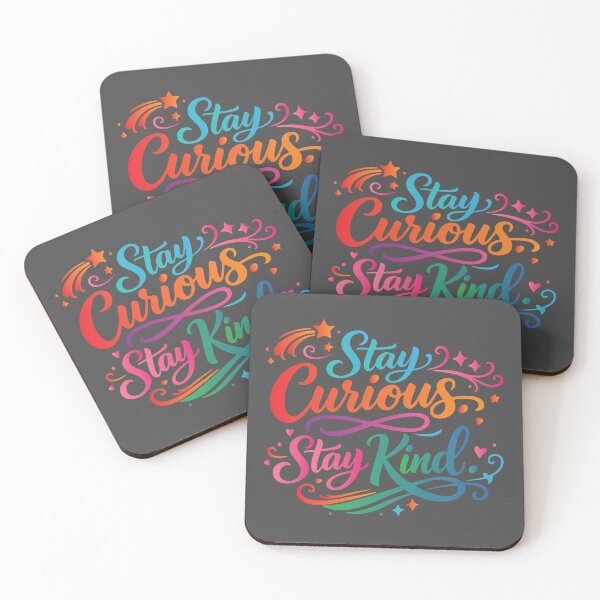 Item preview, Stay Curious, Stay Kind | Inspirational Typography Quote Design designed and sold by Amsafjol.