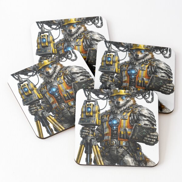 Item preview, Steel Fox Surveyor – Mechanical Industrial Fox | Steel Workers Collection designed and sold by SteelCoat Studio.