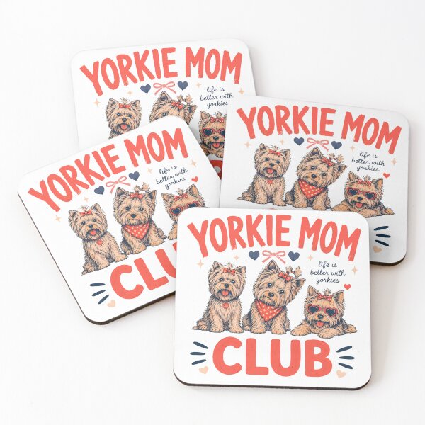 Item preview, Yorkie Mom Club Yorkshire Terrier Cute Dog Illustration designed and sold by VGAfanatic.