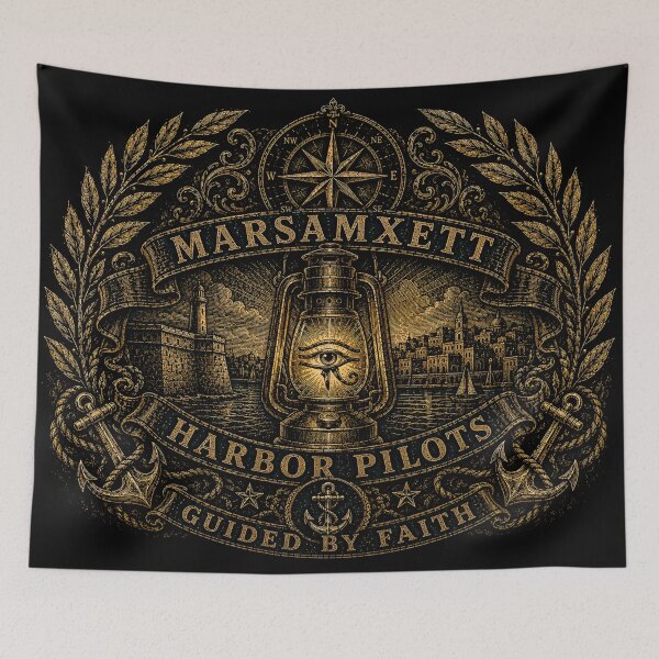 Item preview, Marsamxett Harbor Pilots Guided by Faith Vintage Sailor Lantern designed and sold by RoyalOrderGallery.