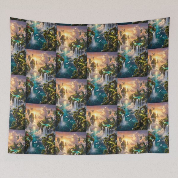 Item preview, Surreal Floating Tropical Island Sunrise Paradise designed and sold by Itsheartshop.