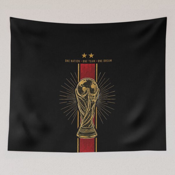 Item preview, World Cup Trophy Gold Line Art One Nation One Team One Dream designed and sold by PACS0011.