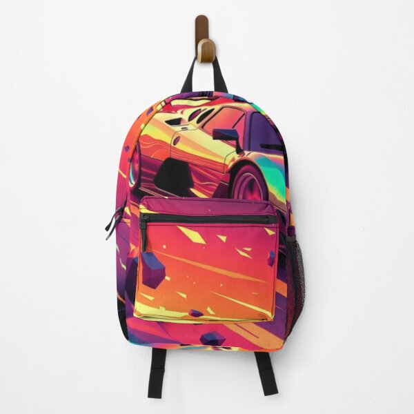 Item preview, Neon Hypercar Sunset | Retro Synthwave Supercar Vector Art designed and sold by Nexus Space.
