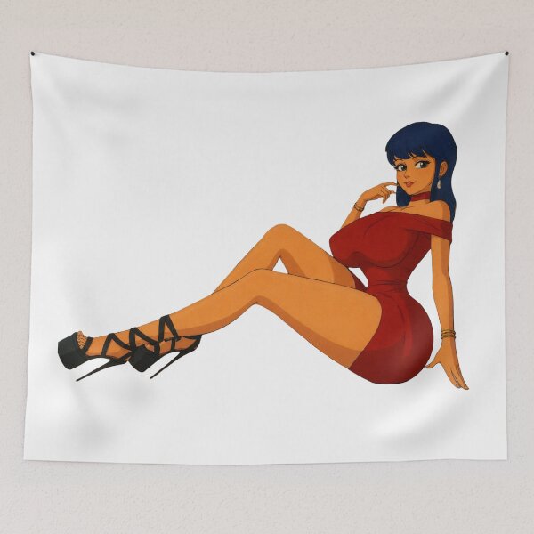 Item preview, Elegant Red Dress Pin-Up | Glamorous Beauty Illustration | Classic Western Animation Style designed and sold by  Hollow Moon Studios..