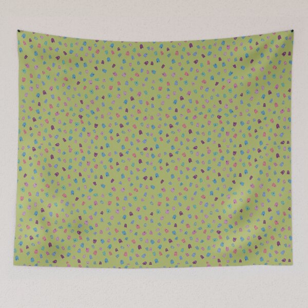 Item preview, Floating Ghosties Acid Green designed and sold by janaeedwardsstudio.