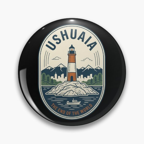 Item preview, Ushuaia Argentina Lighthouse Vintage Travel Emblem designed and sold by k3rstman1.