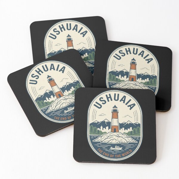 Item preview, Ushuaia Argentina Lighthouse Vintage Travel Emblem designed and sold by k3rstman1.