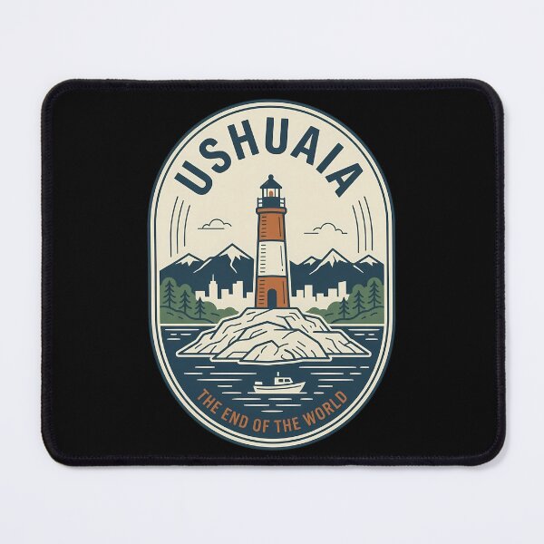 Item preview, Ushuaia Argentina Lighthouse Vintage Travel Emblem designed and sold by k3rstman1.