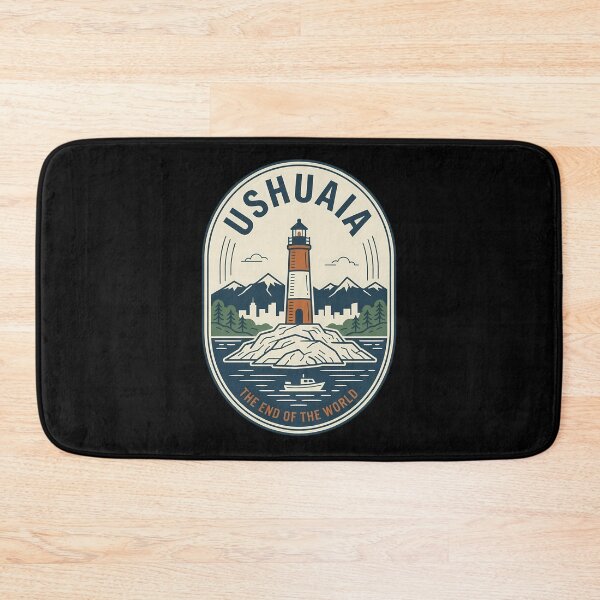 Item preview, Ushuaia Argentina Lighthouse Vintage Travel Emblem designed and sold by k3rstman1.
