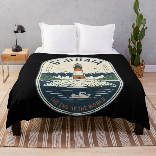 Item preview, Ushuaia Argentina Lighthouse Vintage Travel Emblem designed and sold by k3rstman1.