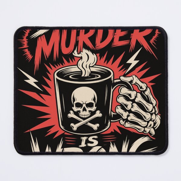 Item preview, Because Murder Is Wrong Coffee Humor designed and sold by DashiellCrowe.