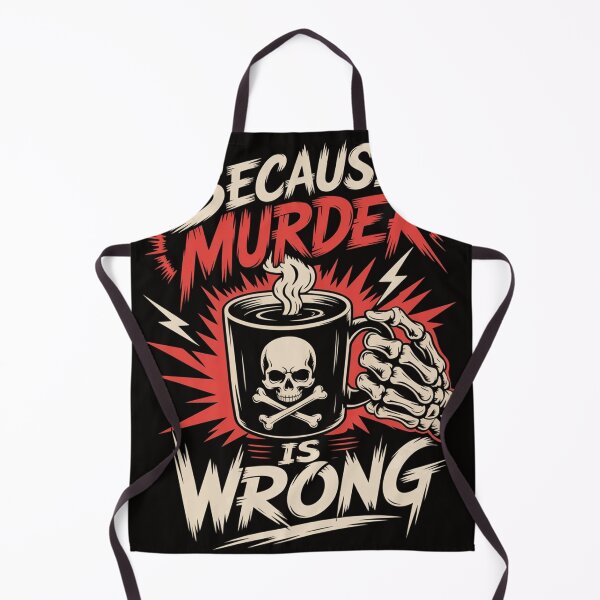 Item preview, Because Murder Is Wrong Coffee Humor designed and sold by DashiellCrowe.