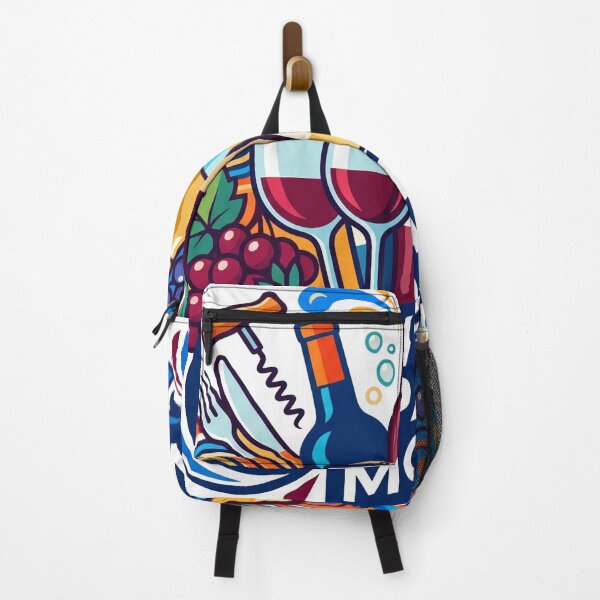 Item preview, Vibrant Wine Pairing Mode Colorful Doodle Art Graphic designed and sold by Pride Emblem Prints.