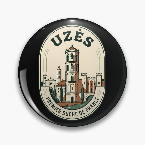 Item preview, Uzès France Vintage Travel Emblem Fenestrelle Tower designed and sold by k3rstman1.