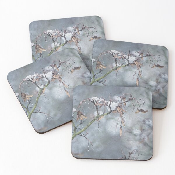 Item preview, Maple branch with melting snow in early spring designed and sold by yuretzius.
