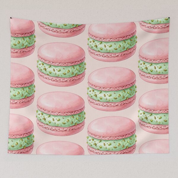 Item preview, Pastel Pink and Pistachio Giant Macaron Watercolor designed and sold by 0Zetgest.