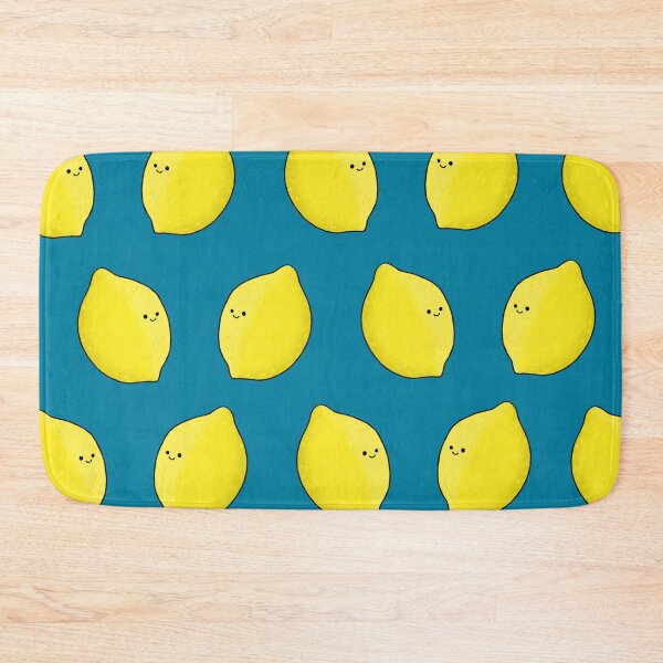 Item preview, Lemon pattern on blue background designed and sold by BluluStudio.