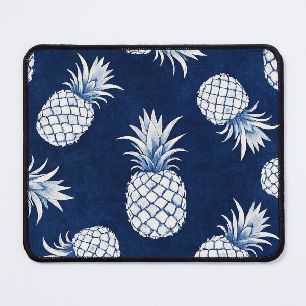 Item preview, Indigo Topical Pineapples Watercolor designed and sold by AOCollections.