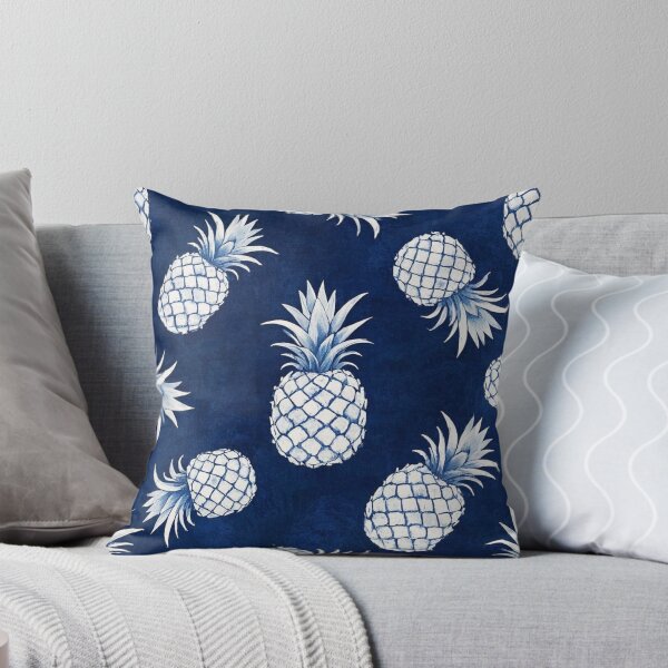 Item preview, Indigo Topical Pineapples Watercolor designed and sold by AOCollections.