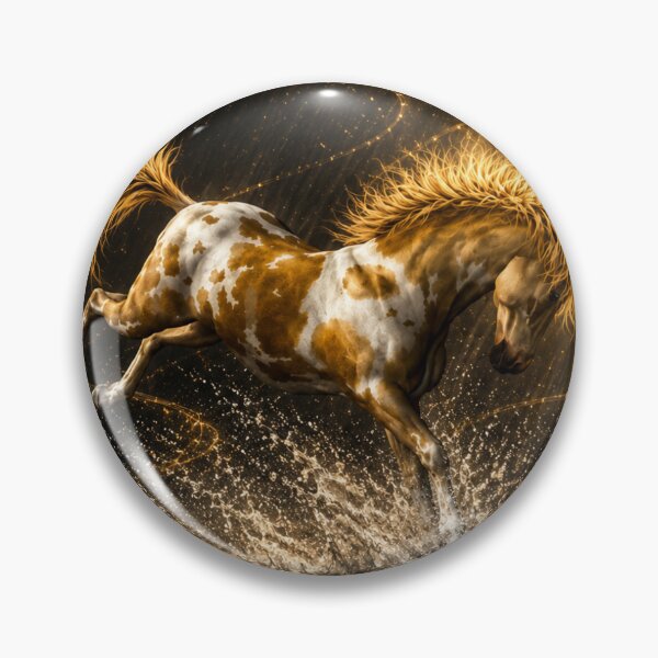 Artikelvorschau, Golden Storm Pinto – Fantasy Horse Splash entworfen und verkauft von Kimberly Palmer.
