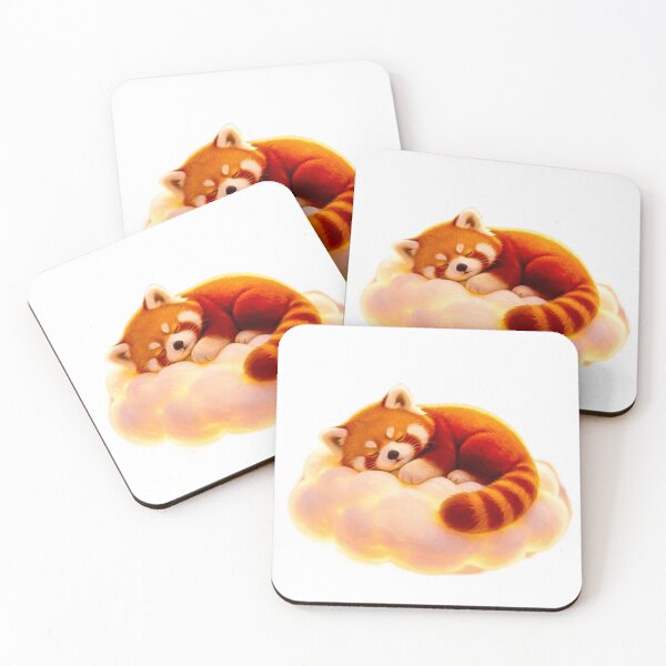 Item preview, Cozy Watercolor Red Panda Sleeping on a Cloud designed and sold by kchechare09art.