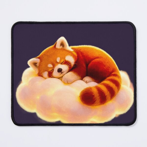 Item preview, Cozy Watercolor Red Panda Sleeping on a Cloud designed and sold by kchechare09art.