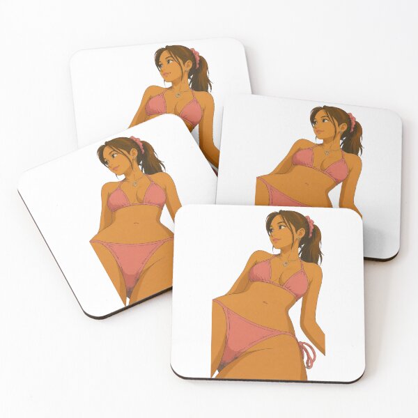 Item preview, Pink Bikini Pin-Up | Summer Beach Beauty Illustration | Classic Western Animation Style designed and sold by  Hollow Moon Studios..