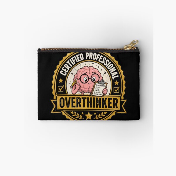 Item preview, Certified Professional Overthinker | Funny Sticker & T-Shirt designed and sold by FuzzDrive.