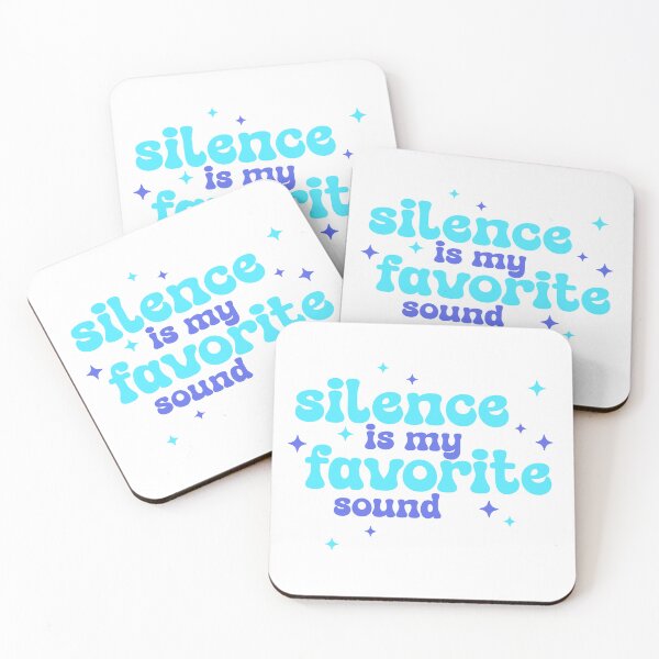 Item preview, Funny Introvert Shirt Silence Is My Favorite Sound Bold Blue Retro Silence Typography Noise Sensitive Chronic Illness Humor Mental Health Sarcasm Spoonie Life designed and sold by RealLifeMerchies.