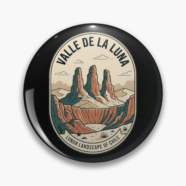 Item preview, Valle De La Luna Chile Vintage Travel Emblem designed and sold by k3rstman1.