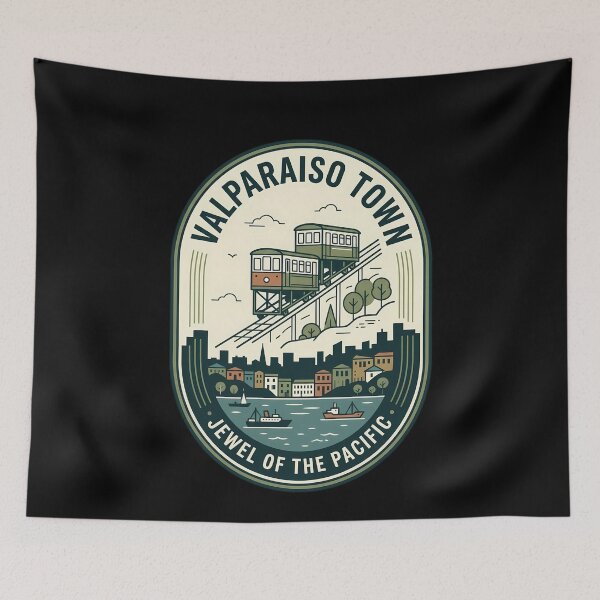 Item preview, Valparaiso Town Chile Vintage Travel Emblem designed and sold by k3rstman1.